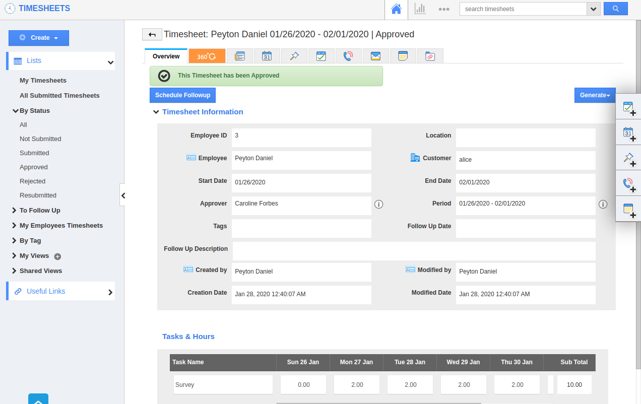 Set up an approval workflow in Timesheets