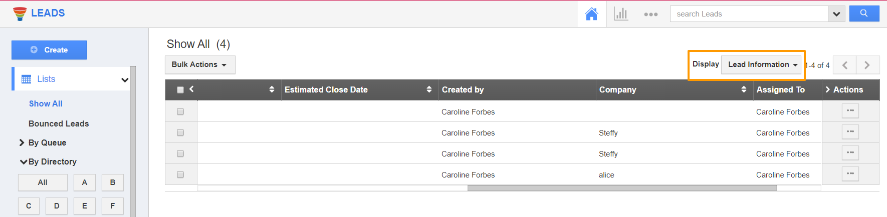 Preferred Column Set