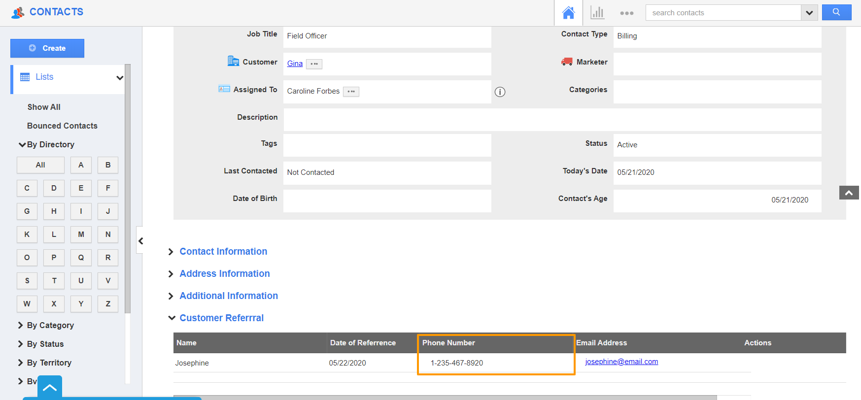 Overview Page