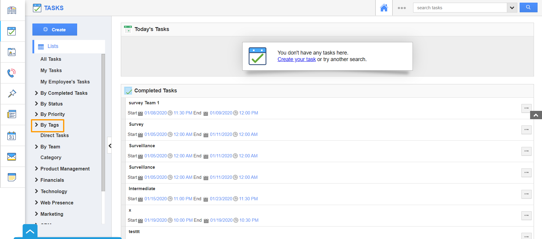 Tasks Activity