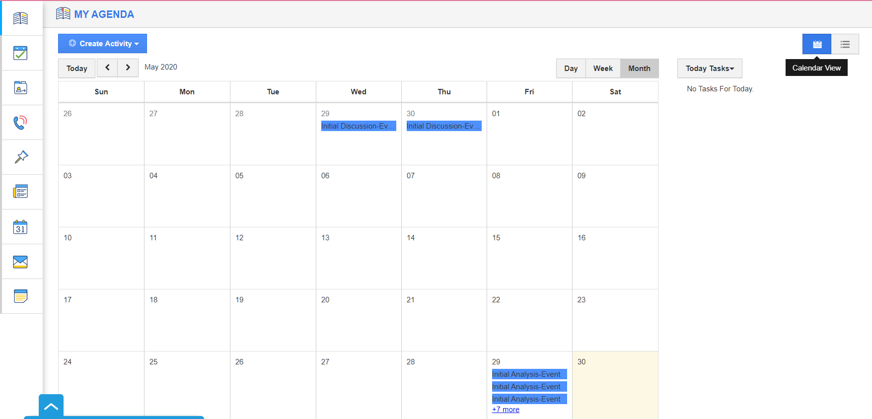 Calendar View