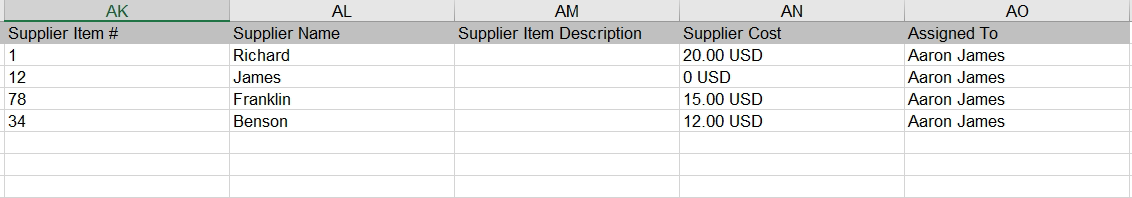 Export Sheet