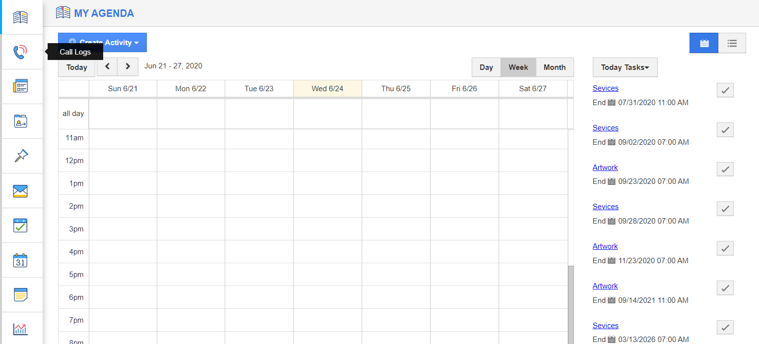 How do I record wait time in Call Logs?