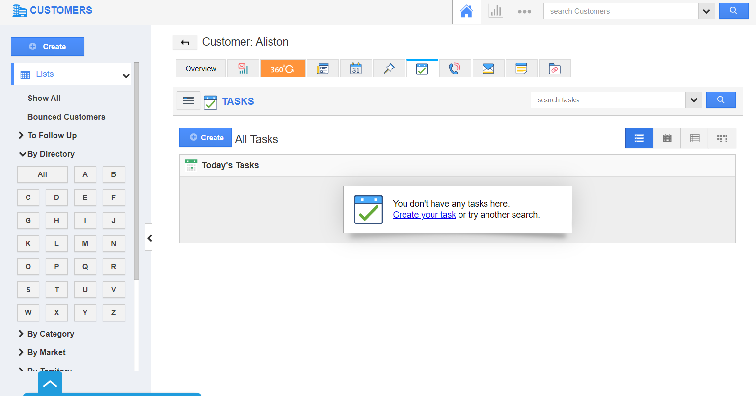 Tasks Tab