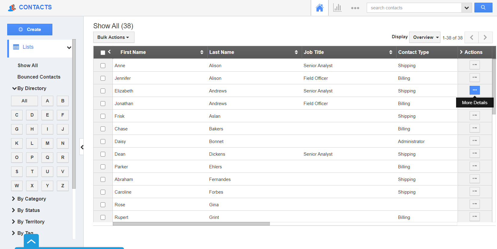 How do I create note on Notes tab for contacts?