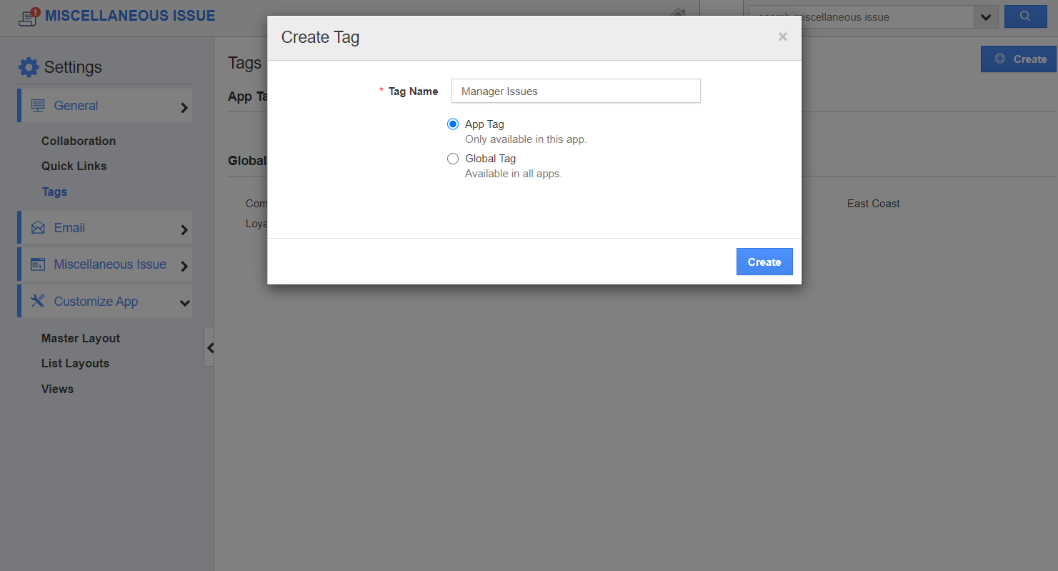 Create App Tag