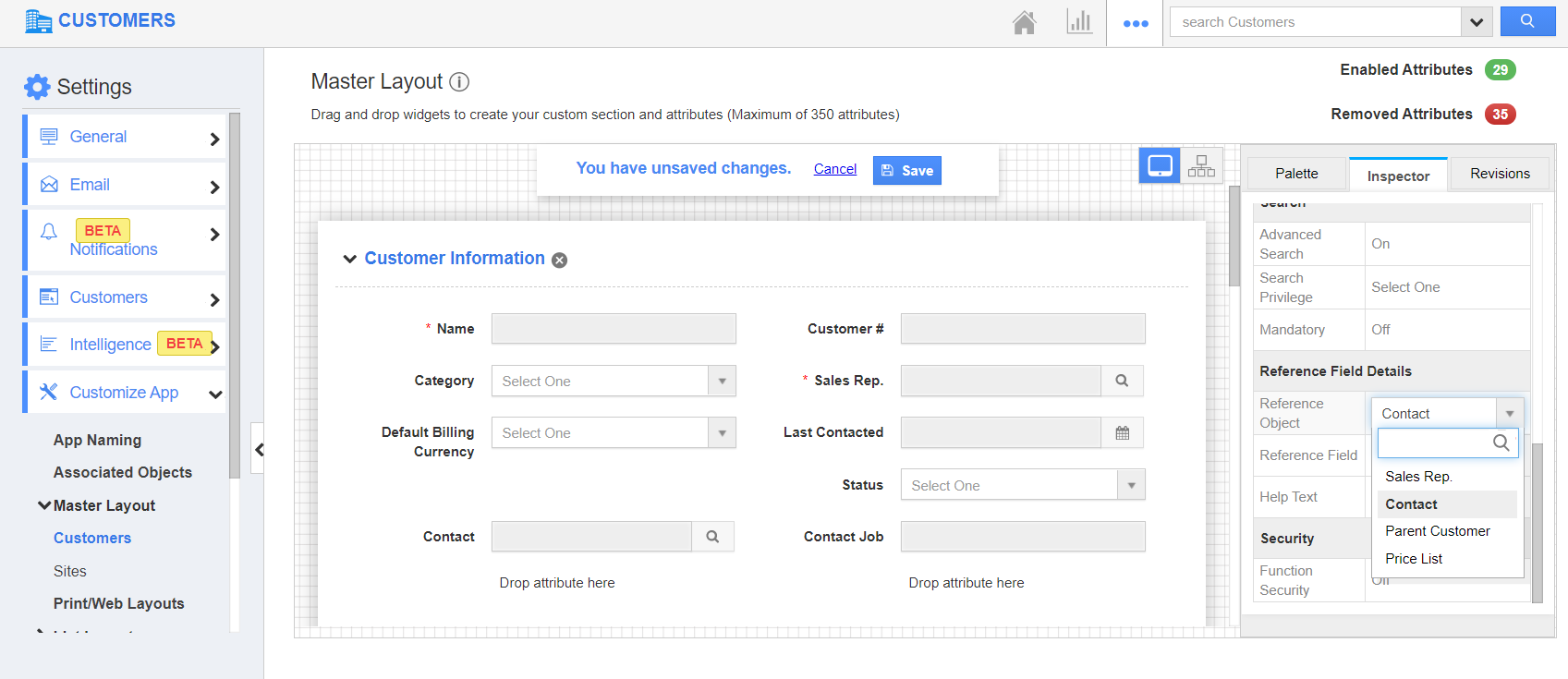 Ref App Field Inspector