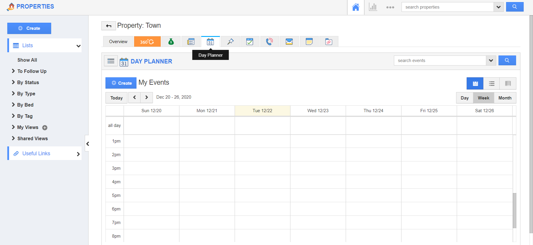 Calendar view