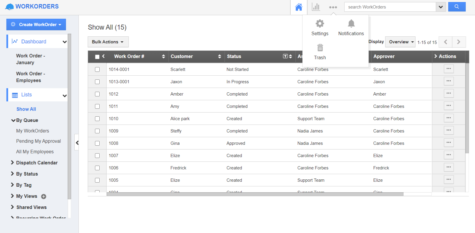How to create SMS templates in the Work Orders app of Apptivo?