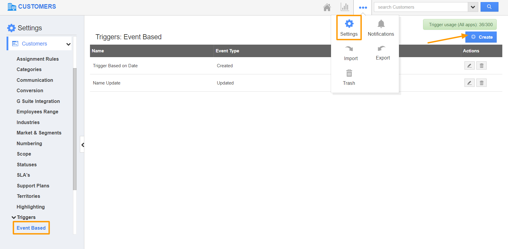 How to create a task automatically while updating customer details in