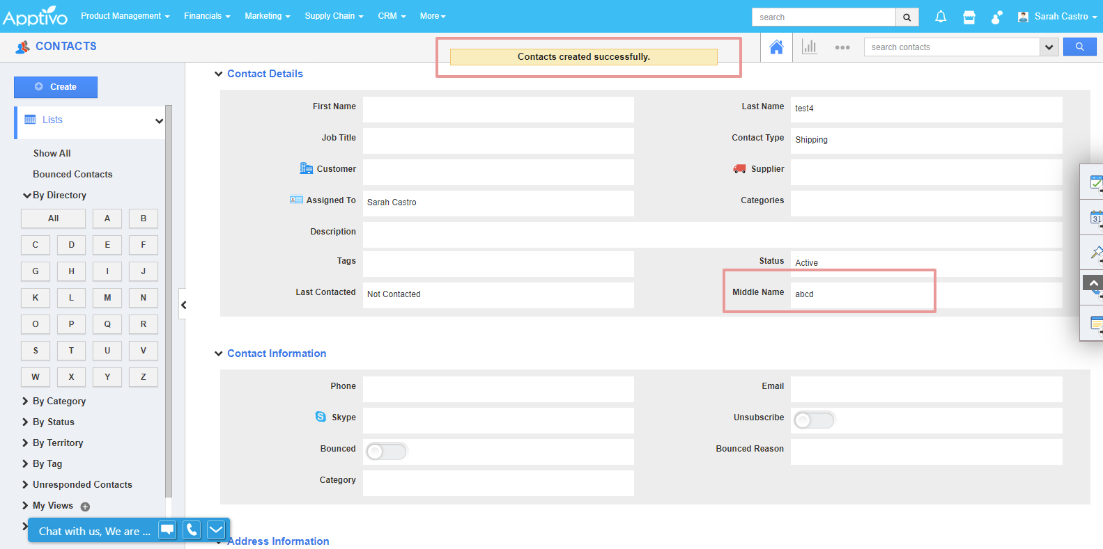 Contacts App
