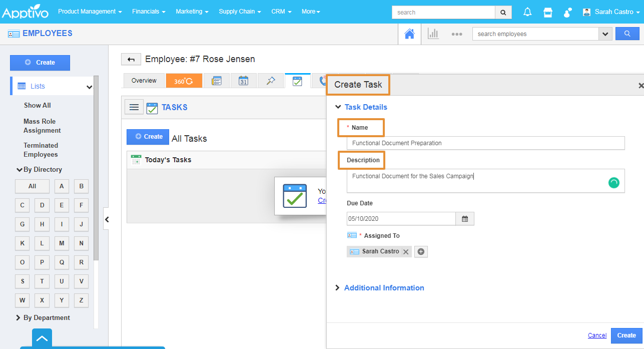 Create Task