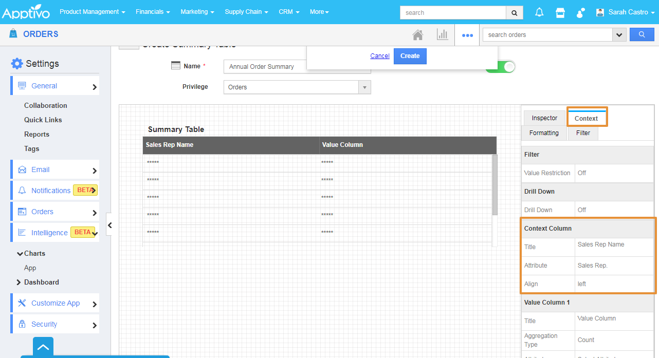 Context Tab