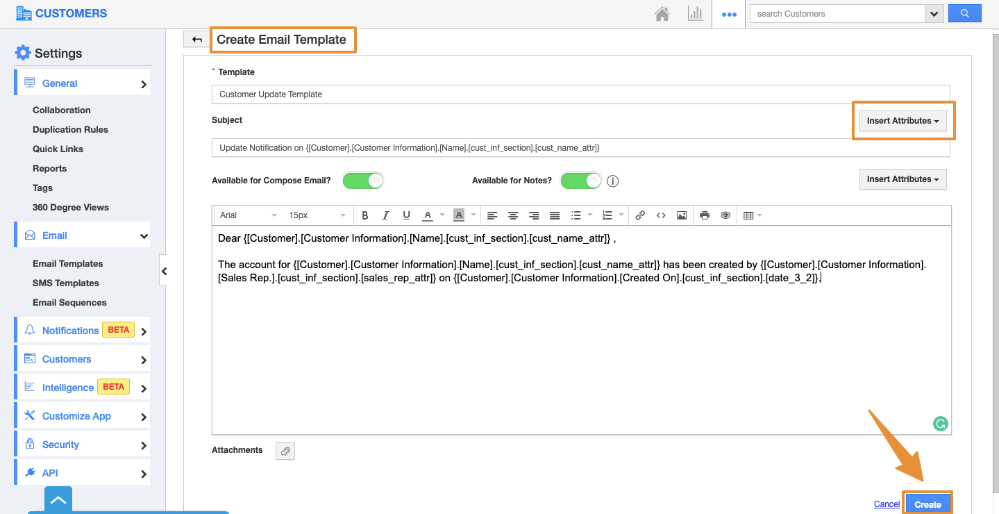 Create Email Template