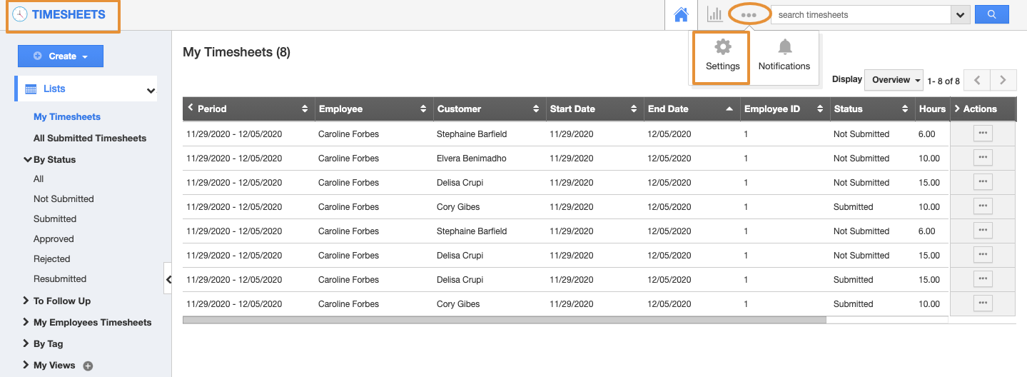 Timesheets 