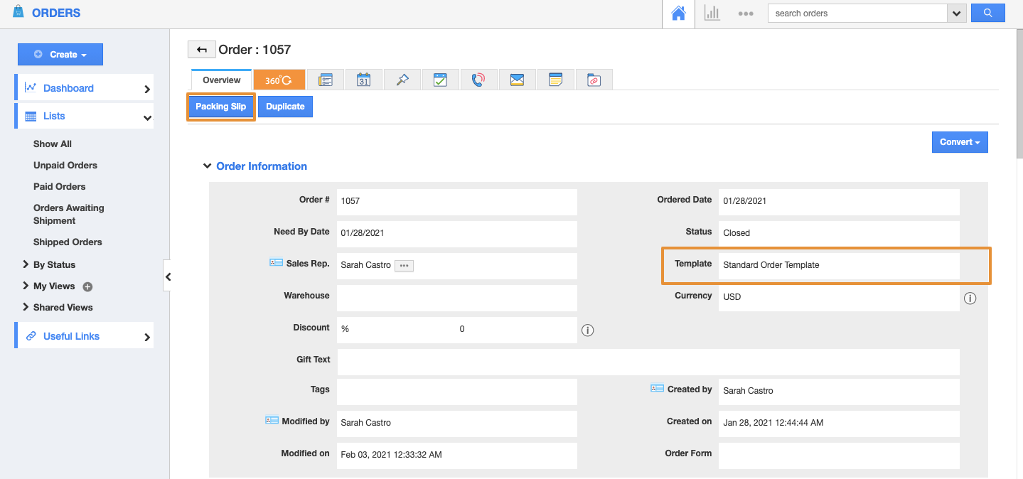 How to configure Prefix for Order PDF?