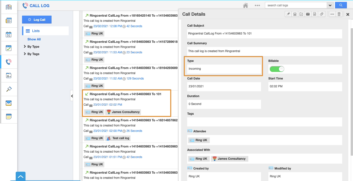 Ringcentral CRM Integration