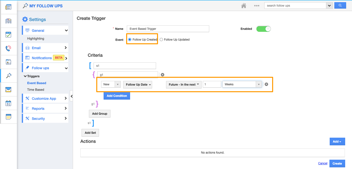 Create Triggers