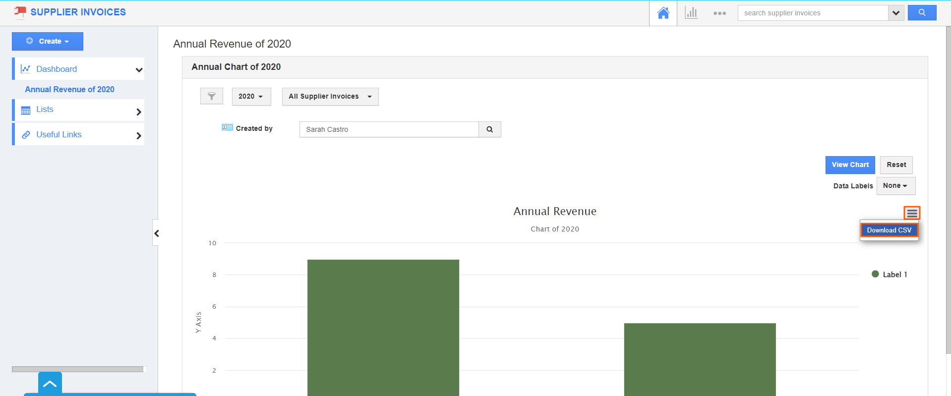 SI - Download CSV