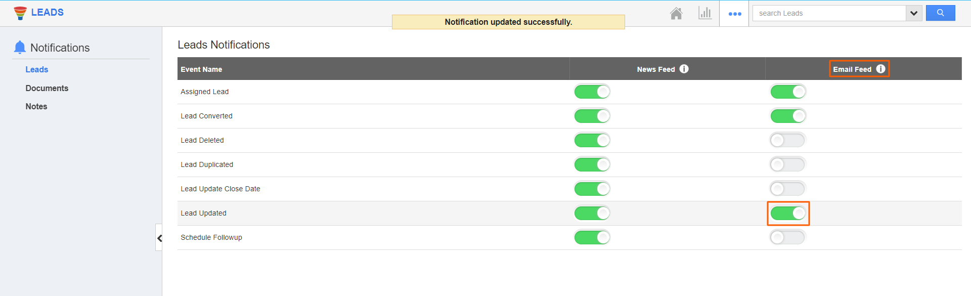 Leads - Email Alert Final SS