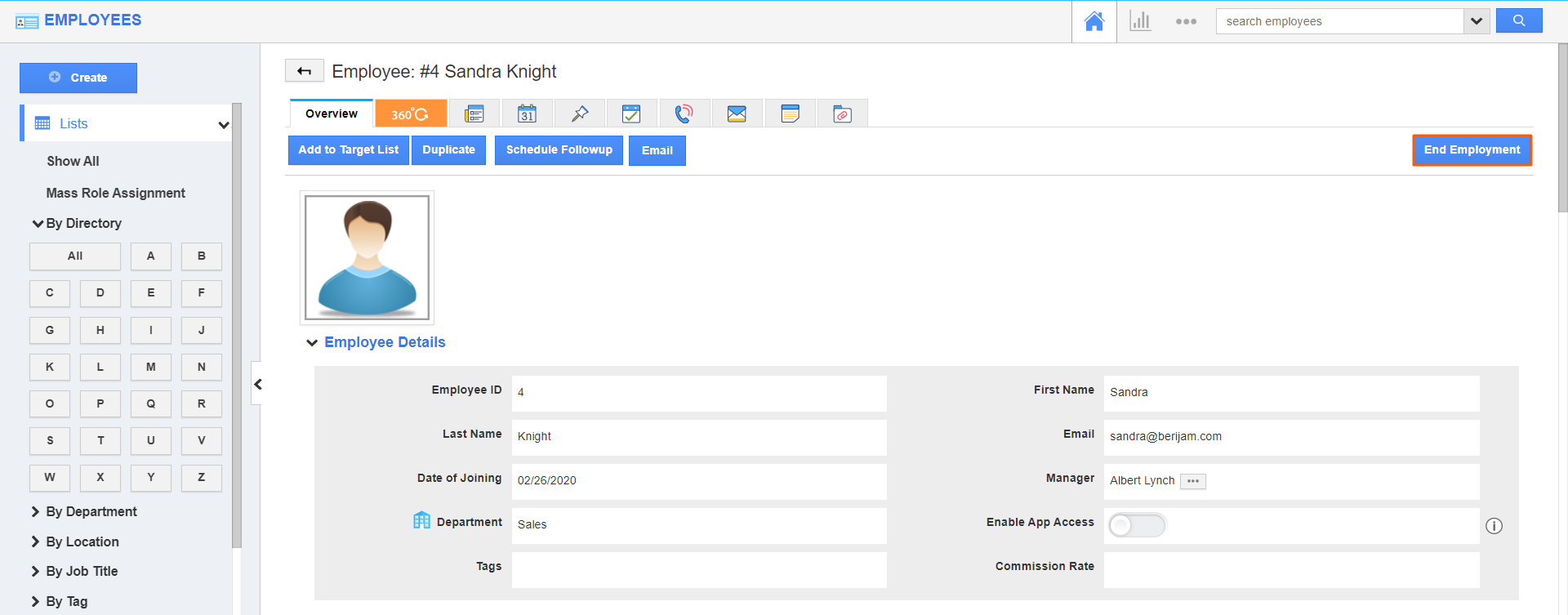 Employees - End Employment
