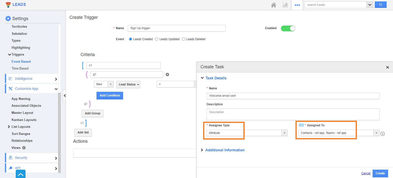 Home - Business Settings