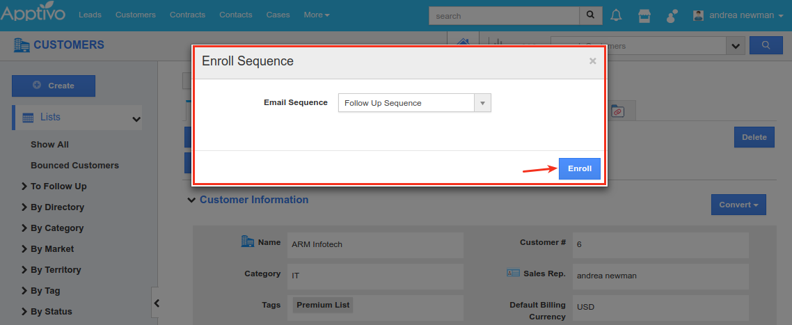 select enroll sequence