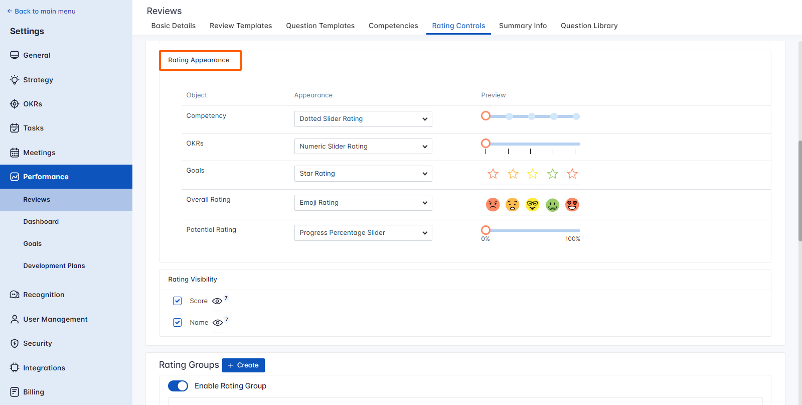 How to customize the Rating slider in performance reviews?Q&AProfit.co