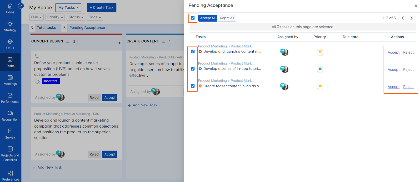 accept/reject tasks |Q&A| Profit.co