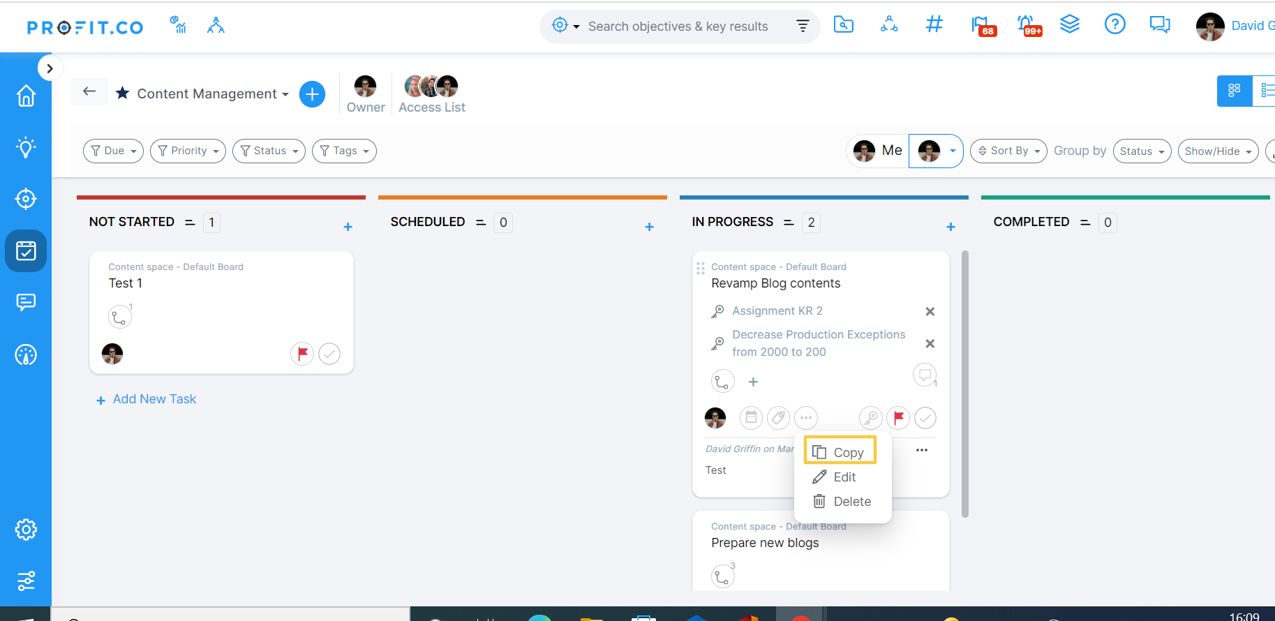 How to copy Tasks with the selected attributes in Profit.co?Q&AProfit.co