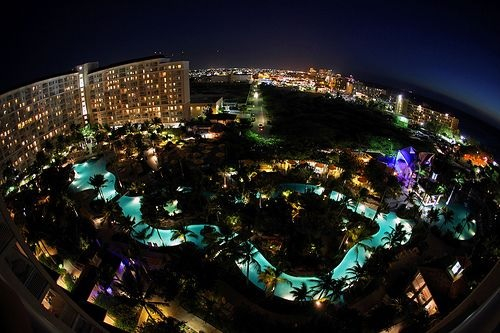 renaissance aruba resort casino building area view